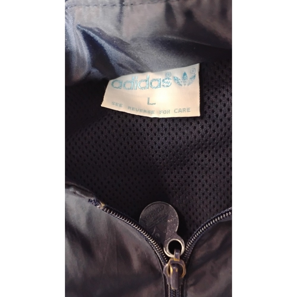 Adidas Vintage Track Jacket‎ Blue Red Stripe Full Zip Mens Size L - Picture 2 of 5
